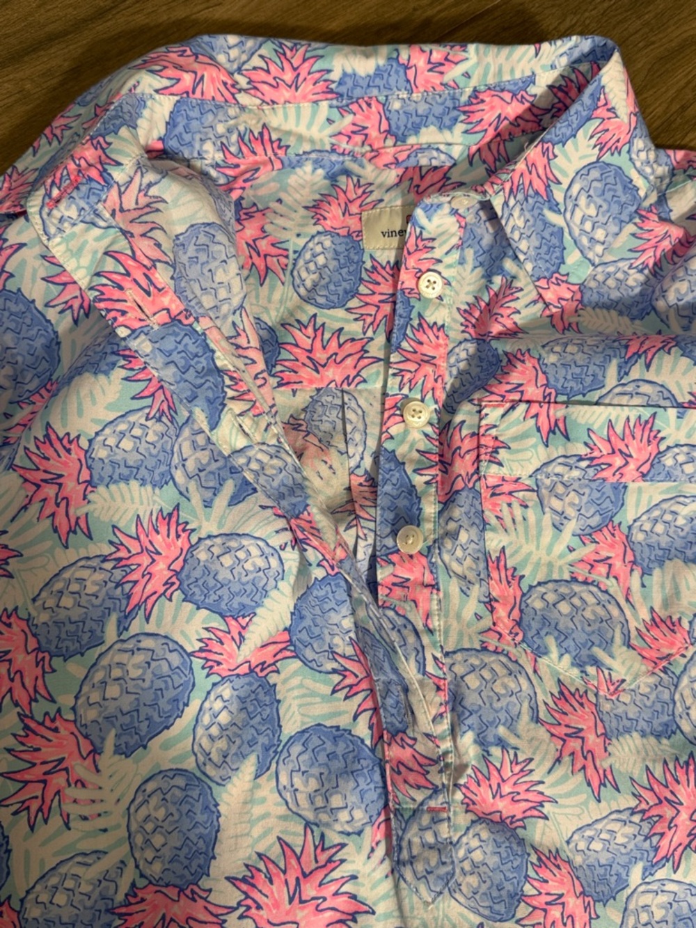 Vineyard‎ Vines Pineapple Print Preppy Summer Blouse Women's Size 00 - Picture 14 of 15